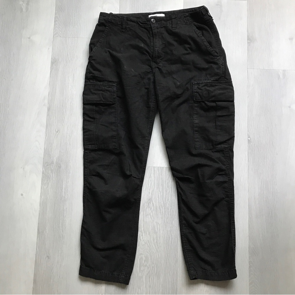 RE/DONE CARGO PANT BLACK CHINO FLAT FRONT POCKETS 26